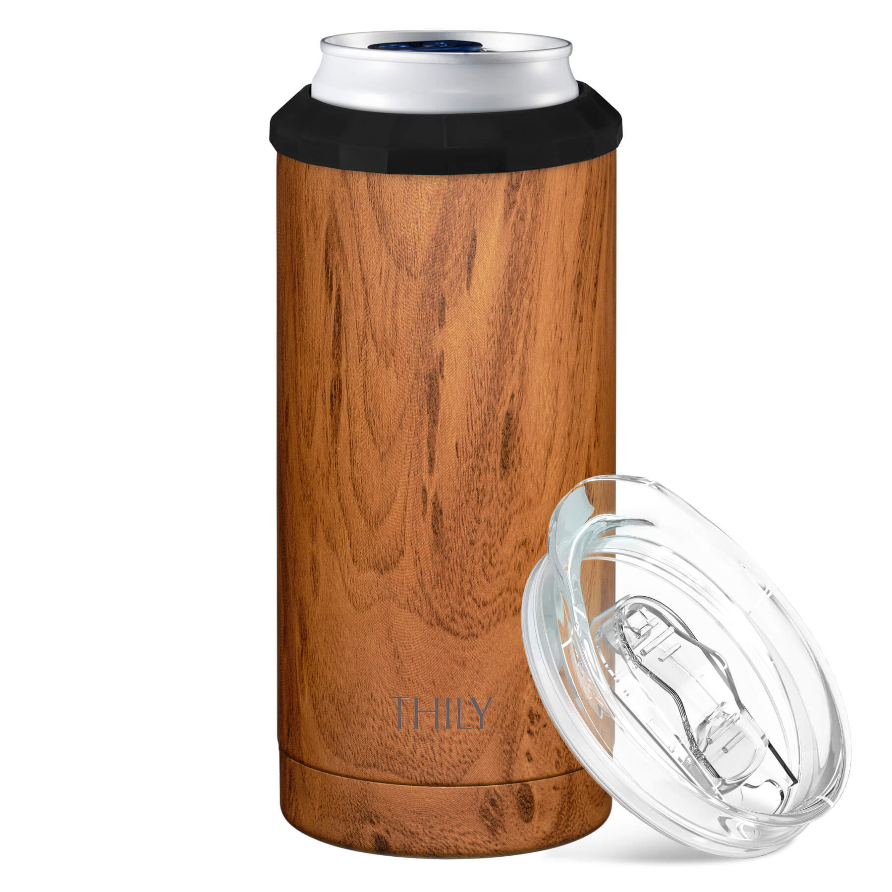 TILUCK Skinny Can Cooler for Slim Beer & Hard Seltzer, Stainless Steel,  Doucle-Walled Stainless Steel Insulated Slim Cans, Standard 12 oz (Spinning