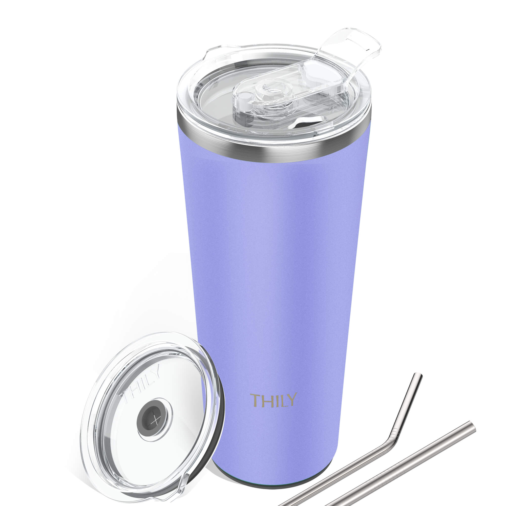 Traveler 25oz Insulated Tumbler with Lid and Straw - Lavender
