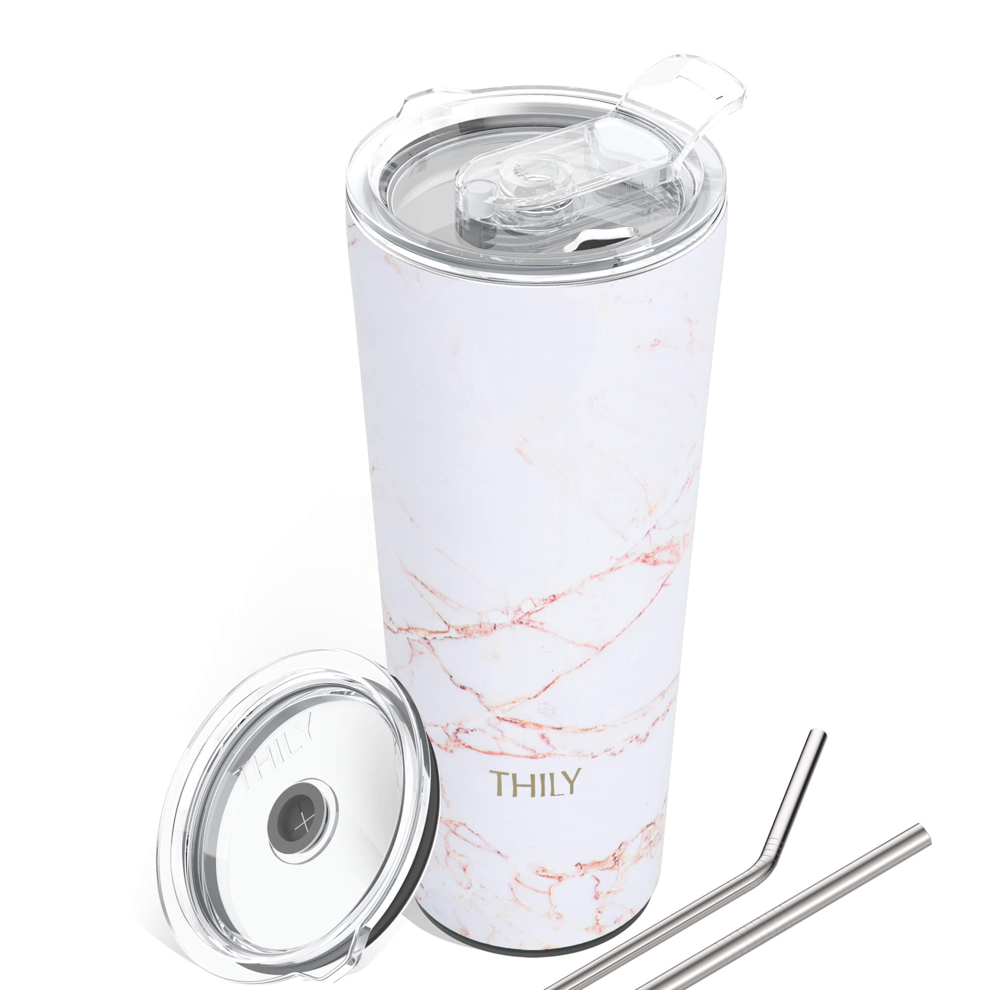 THILY Wine Tumbler - Gold Marble by THILY