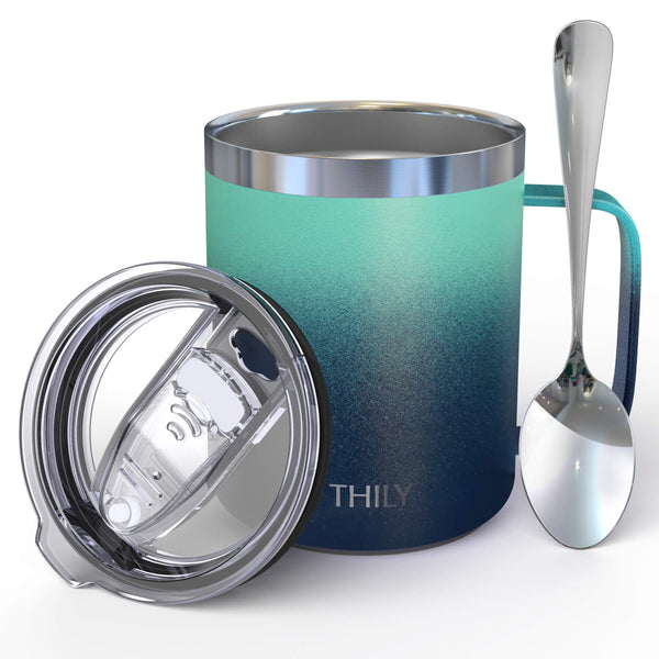 THILY Wine Tumbler丨 Cheers Set 2 Pack丨Marble + Teal by THILY