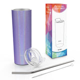 Glitter Lavender Skinny Tumbler