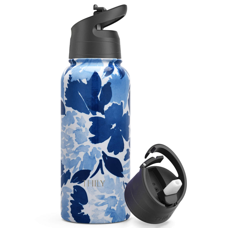 WATER BOTTLE | 32 OZ| BLUE MAPLE - THILY