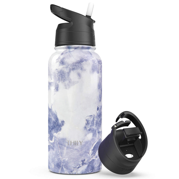 WATER BOTTLE | 32 OZ| BLUE MARBLE - THILY