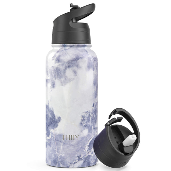 WATER BOTTLE | 32 OZ| BLUE MARBLE - THILY