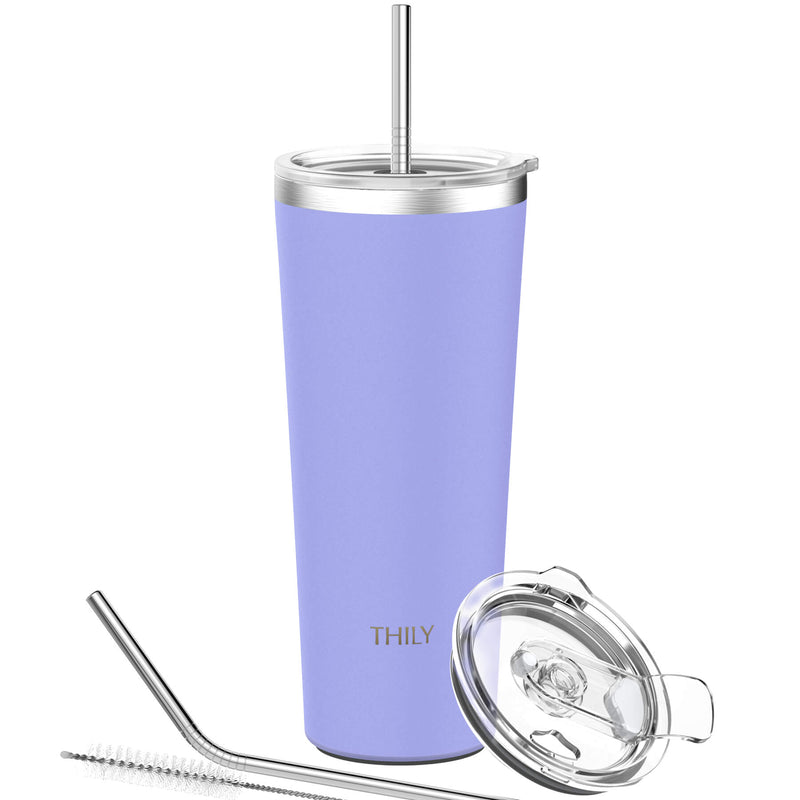 Traveler 25oz Insulated Tumbler with Lid and Straw - Lavender