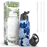 WATER BOTTLE | 32 OZ| BLUE MAPLE - THILY
