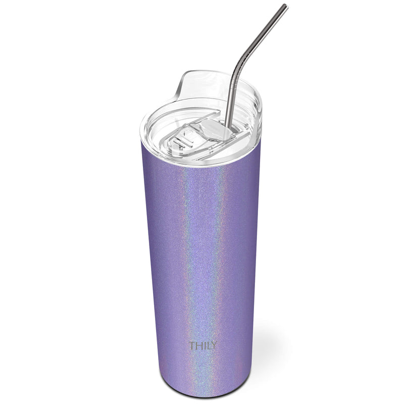 Glitter Lavender Skinny Tumbler