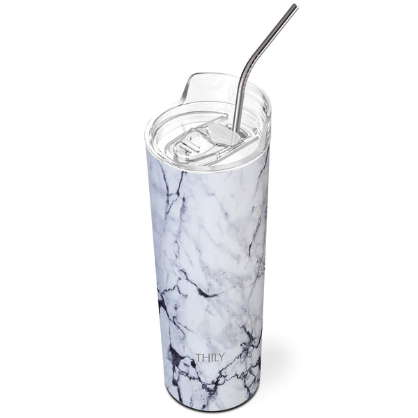 THILY_skinny_tumbler_22_oz_lid_straw_white_marble