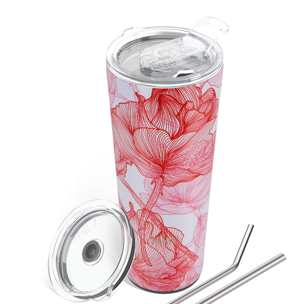 Water Bottle | 32 Oz| Red Lotus by THILY