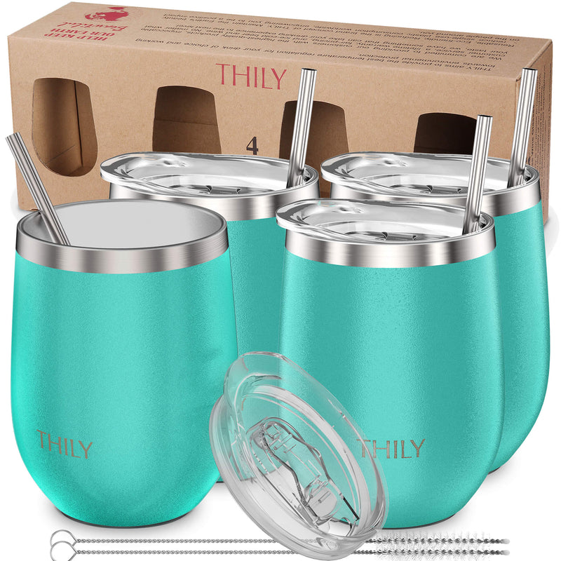 THILY_wine_tumbler_lid_straw_4_pack_gift_box_teal