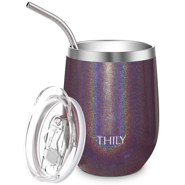THILY_T2_wine_tumbler_sliding_lid_straw_glitter_red_brown