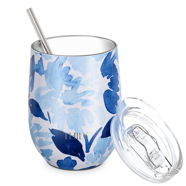 Wine Tumbler - Blue Maple by THILY