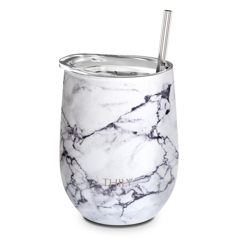 THILY Wine Tumbler - White Marble by THILY